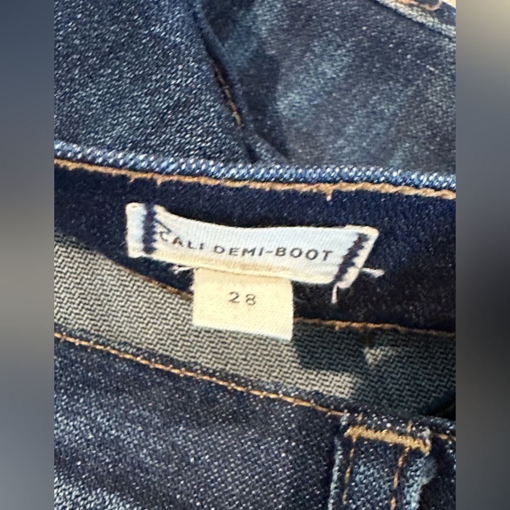 Madewell Cali Demi Boot Patch Pocket Jeans in Dermott Wash Size 28 - Picture 6 of 11